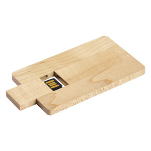 CREDIT CARD WOOD, usb flash memorija, bež