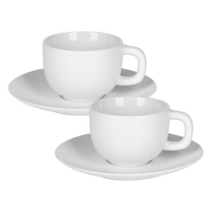 TOTEM, set od dve keramičke šolje za cappuccino sa tacnama, 2 x 200 ml